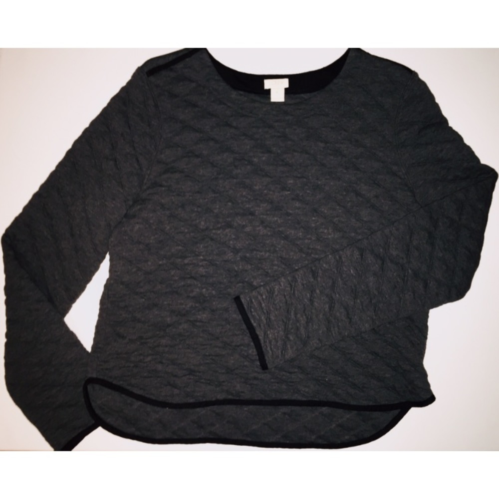 J.crew factory quilted cropped crewneck